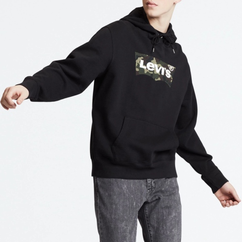 Sweat capuche Levis homme noir logo camouflage