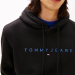 Sweat Tommy Hilfiger Jeans noir logo bleu