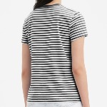 T Shirt femme Levi's ® Perfect Tee rayé noir et blanc