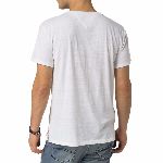 T-Shirt Tommy Hilfiger en coton texturé blanc avec logo Drapeau Hilfiger