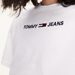T Shirt Tommy Hilfiger Jeans blanc avec logo brodé