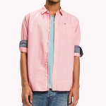 Chemise slim fit rose pour homme Tommy Hilfiger Jeans