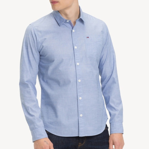 Chemise Tommy Hilfiger homme Teddy en coton bleu