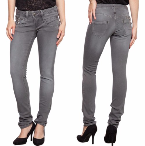 slim femme Freeman T Porter Alexa Magic Color gris pepper corn