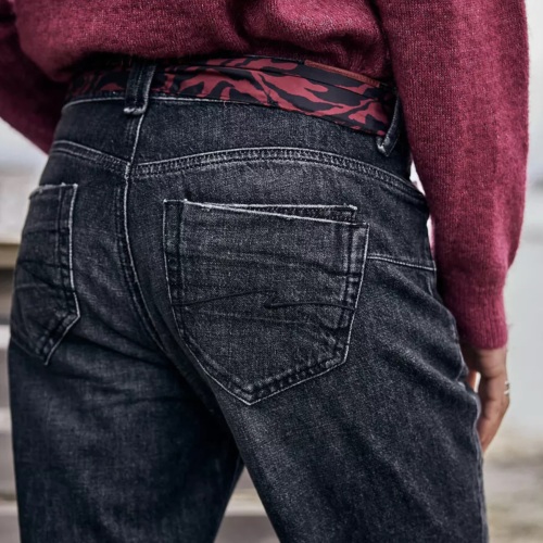 Jeans boyfriend Freeman T Porter Timea en coton noir