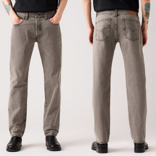 Jeans levi's 501 Original Fit gris coupe droite