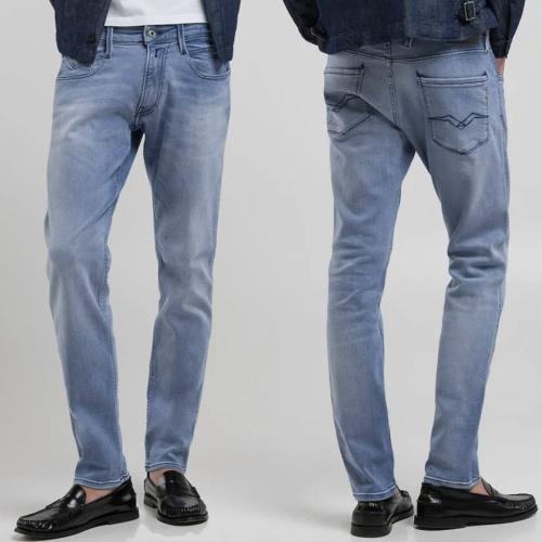 Jeans Replay homme anbass bleu clair