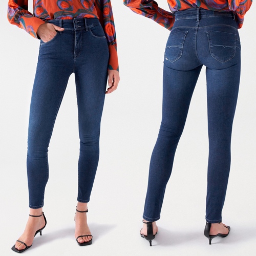 Jeans slim Salsa femme Secret bleu foncé