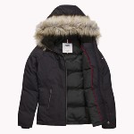 Manteau Blouson noir Tommy Hilfiger Jeans femme