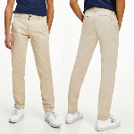 Pantalon Chino Tommy Hilfiger Jeans homme beige coupe slim