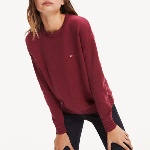 Pull Tommy Hilfiger Jeans pour femme bordeaux