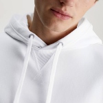Sweat capuche Calvin Klein Ck Jeans badge hoodie blanc