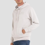 Sweat capuche Replay Jeans gris blanc