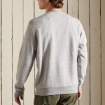 Sweat Superdry homme Vintage Logo American Classic gris