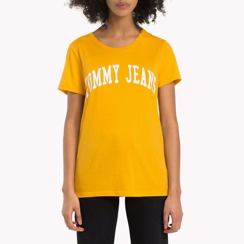 T Shirt femme Tommy Jeans jaune