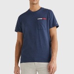 T Shirt Tommy Hilfiger homme bleu marine avec poche