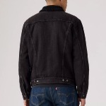Blouson en jean doublée sherpa Levis homme trucker noir