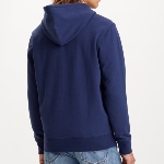 Veste sweat zippé capuche Levis homme bleu marine