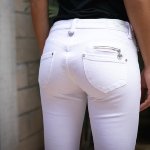 Pantalon / Jeans blanc Freeman T Porter Alexa slim femme