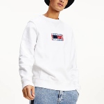 Sweat homme Tommy Hilfiger Jeans blanc