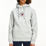 Sweat à capuche Tommy Hilfiger Jeans Timeless gris 