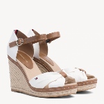 Sandales compensées Tommy Hilfiger Elena Iconic blanche