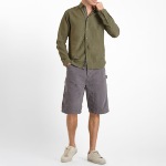 Chemise en lin kaki Le Temps des Cerises Rodes pour homme