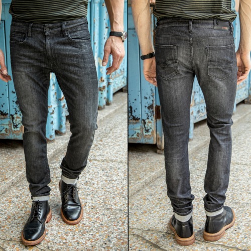 Jean homme Freeman T Porter Dustee slim gris dark grey en promotion