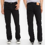 Jeans Levis 501 Original 100% coton noir coupe droite