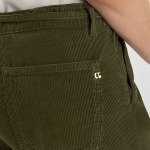 Pantalon flare en velours kaki Le Temps des Cerises Tahis